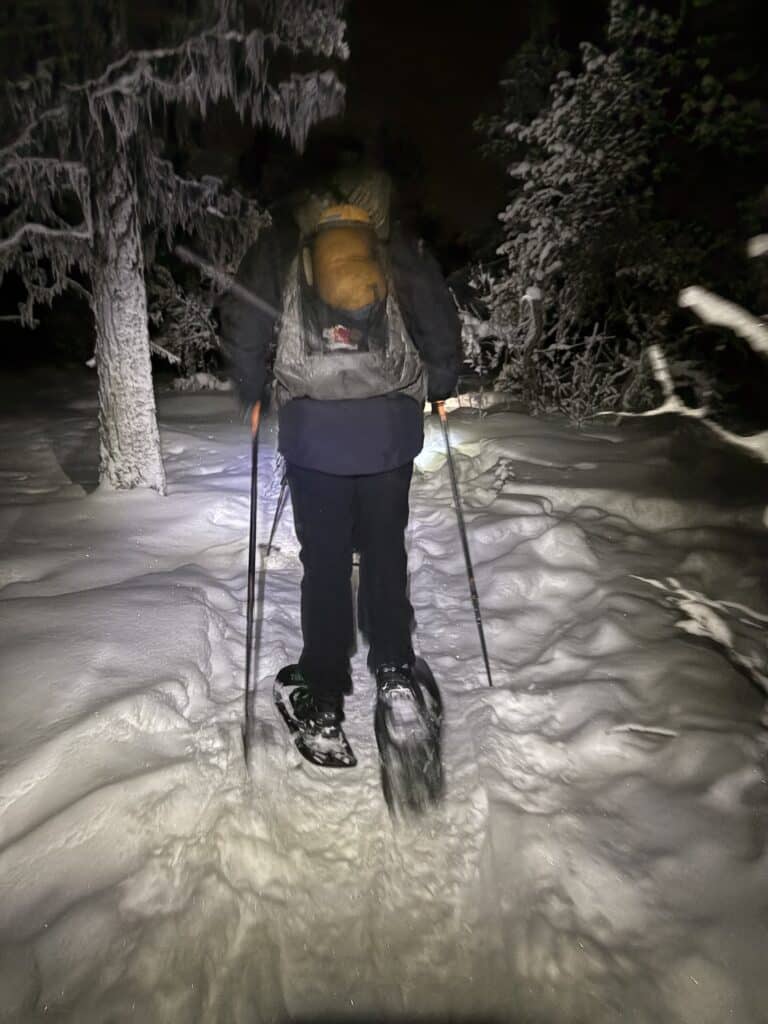 raquettes nocturnes kiruna