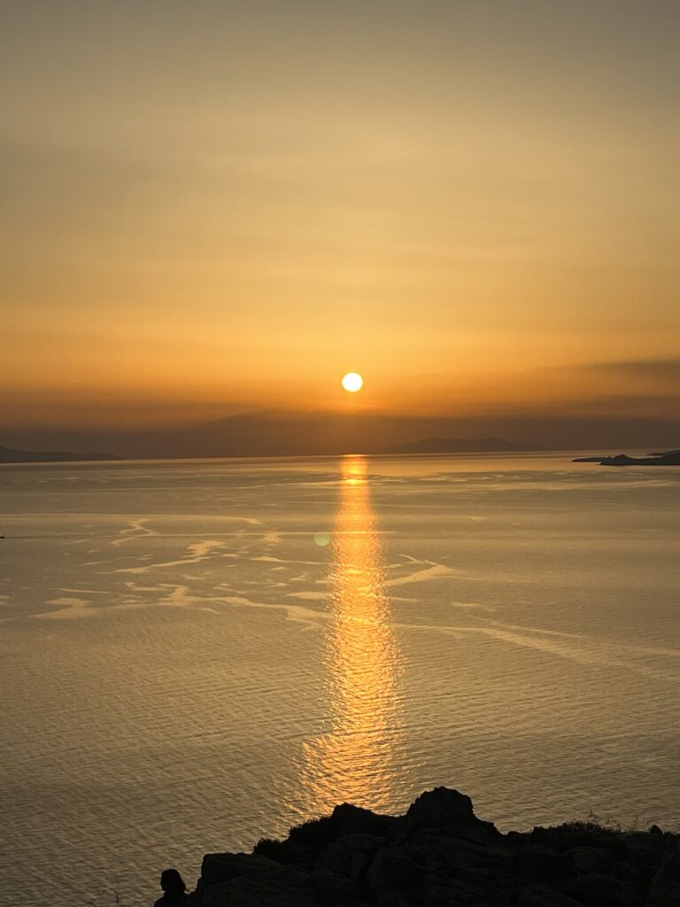 coucher de soleil mykonos